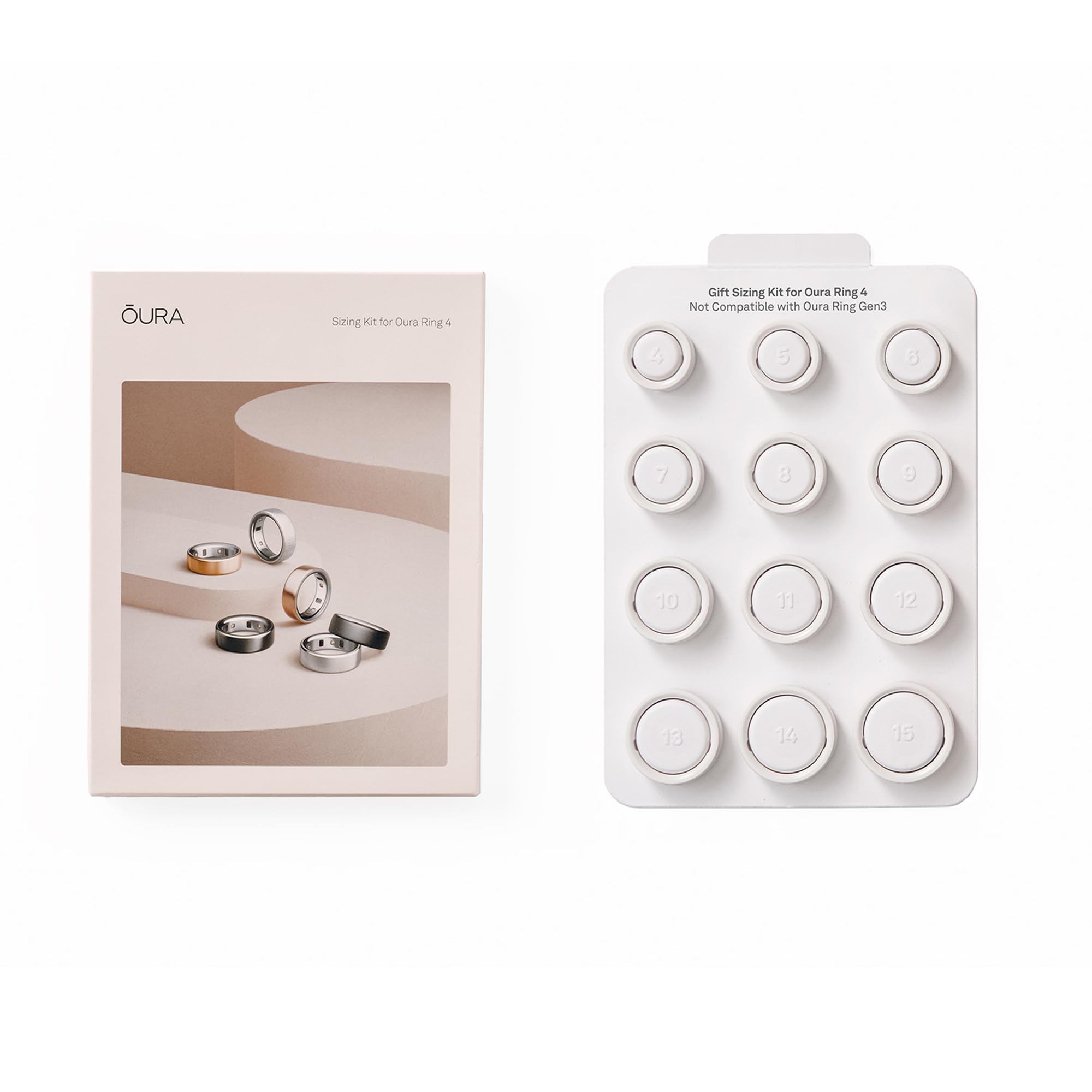 Oura Ring 4 Sizing Kit - Size Before You Buy - Unique Sizing Classification for Smart Rings - Receive Credit for Purchase