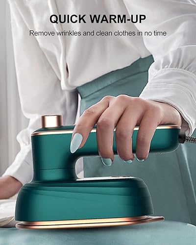 Miniatura 6 de Mini máquina de planchar de mano se puede girar 180 grados, plancha de viaje para ropa, plancha eléctrica pequeña con cable profesional para el