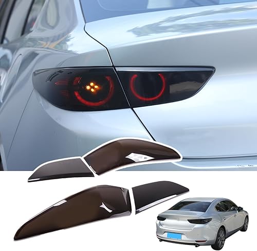 Accesorios de cubierta de protección de luz trasera exterior de automóvil ABS para Mazda 3 BP 2020 2021 (versión Sedan Auto Rear Lamp Protector