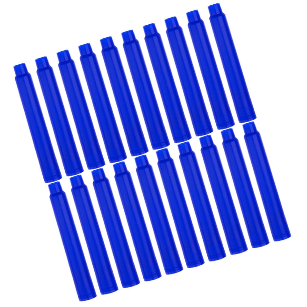 Vaguelly 100 Recambios de Tinta Azul Reemplazables para Plumas Estilográficas, Flujo de Tinta Suave, Material Plástico, Ideales para Oficina y Caligrafía