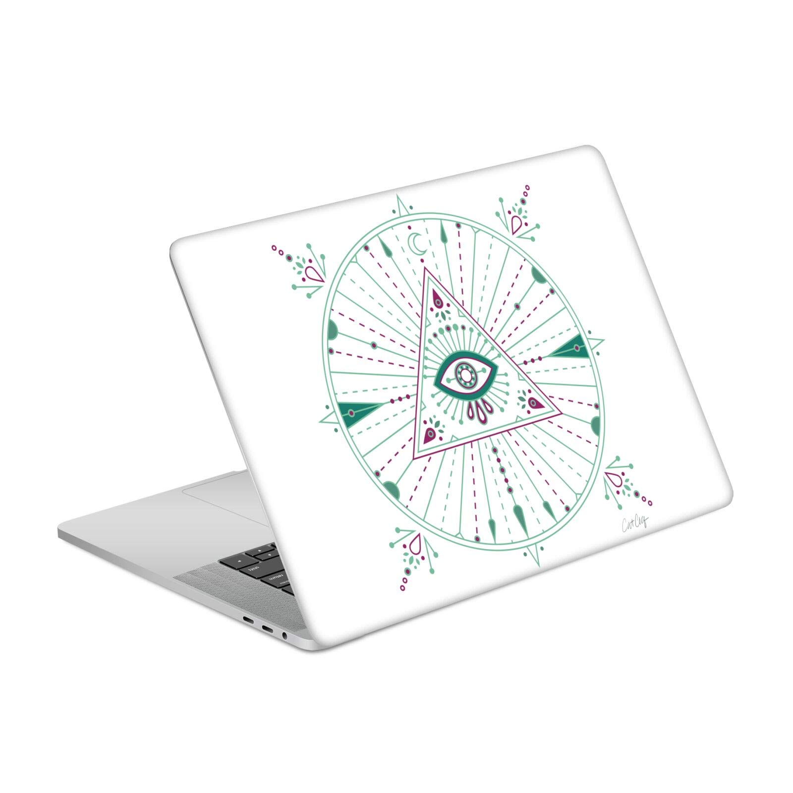 Skin MacBook Pro 15.4 A1707 A1990 Cat Coquillette mandala pourpre