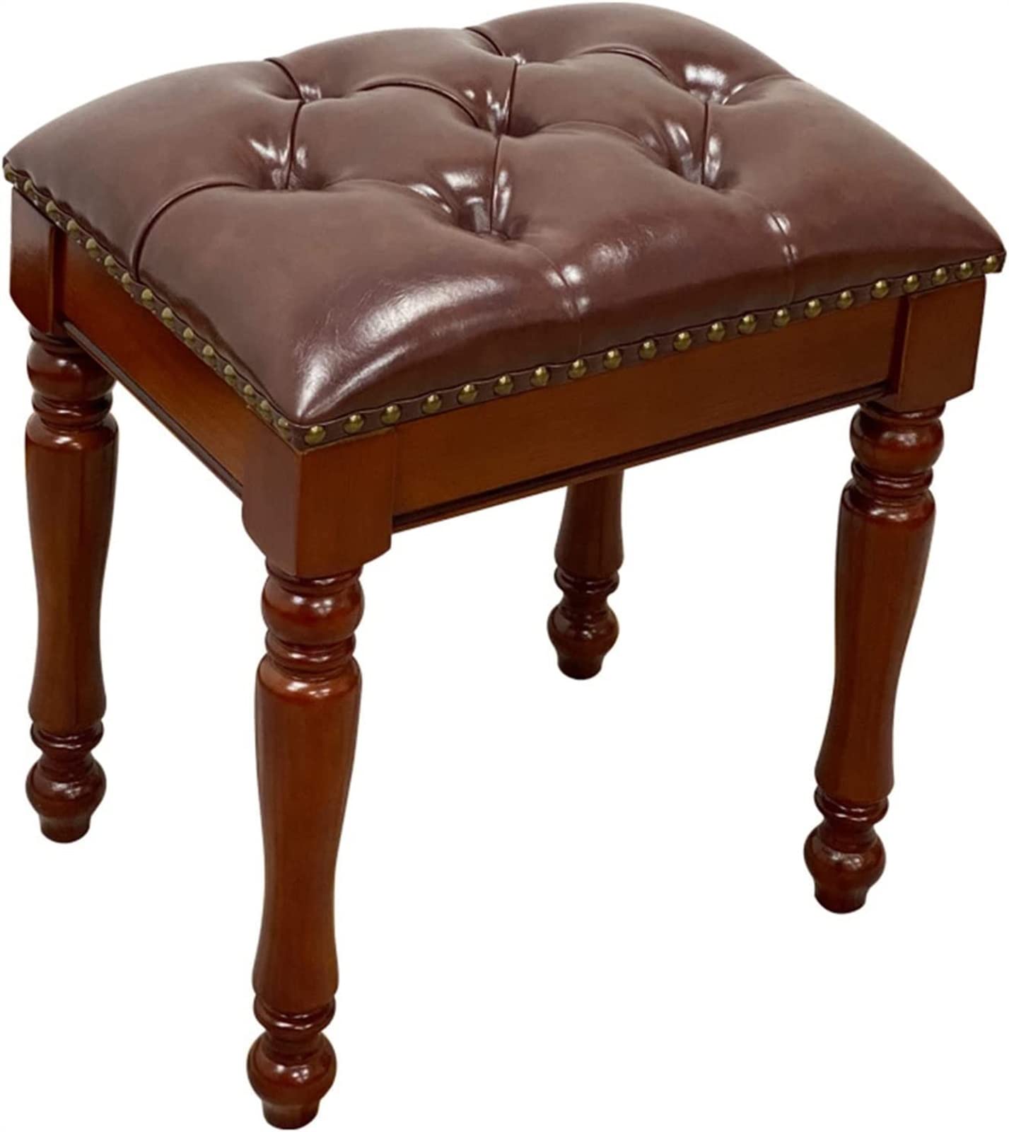 GRDDBZA Vanity Bench with Padded Cushion, Vanity Chair Dressing Stool Koto Stool Solid Wood Makeup Stool Bedroom Dressing Table Stool Shoe Changing Stool Piano Stool
