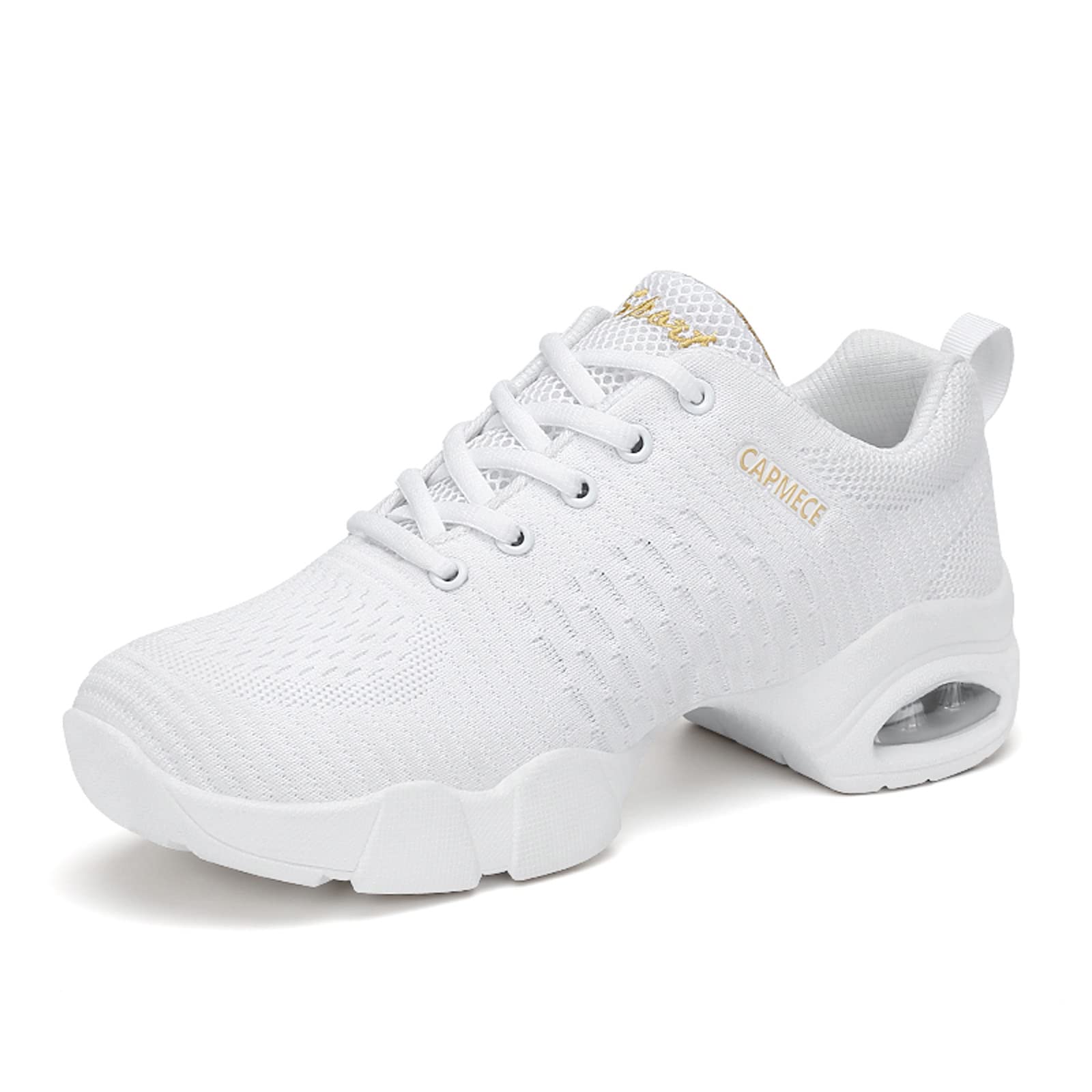 CERYTHRINA Women's Jazz Shoes Lace-up Sneakers Modern Dance Shoes Platform Walking Dance Shoes