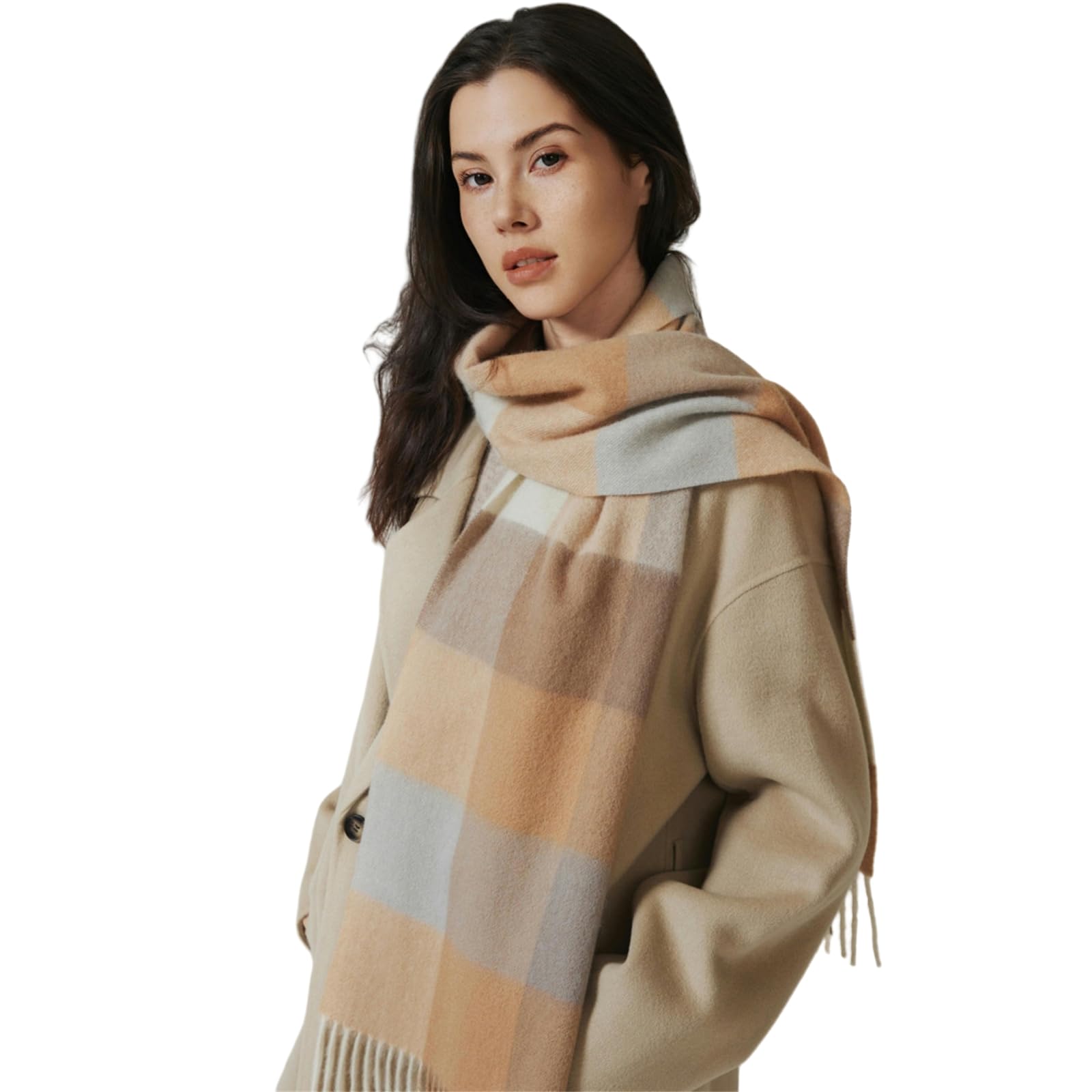 JOASIS Schal Für Damen Winter Frauen Imitation Wolle Schal High-end Verlängerte Einfache Damen Plaid Vielseitige Halsschal-a23-180 * 30cm