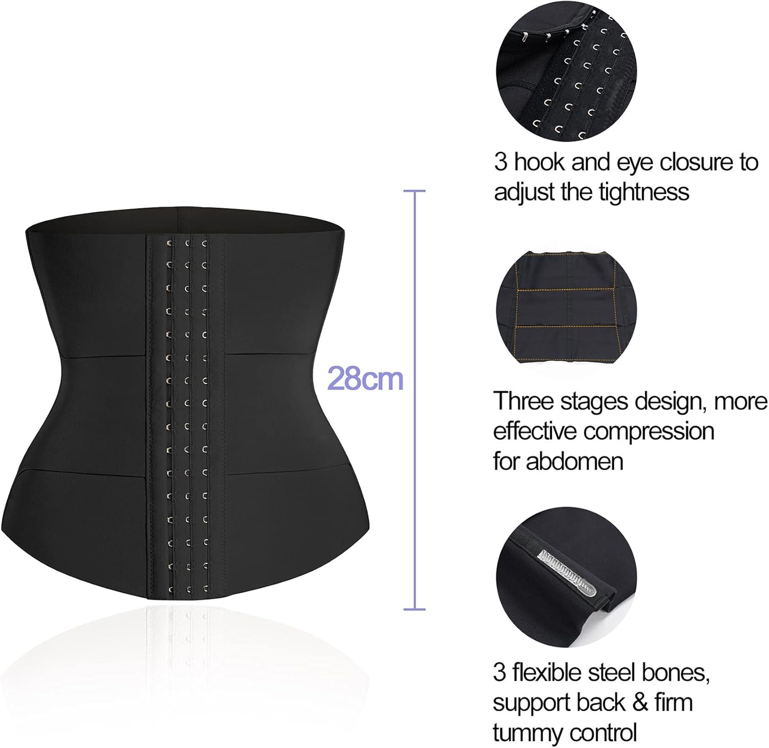 BRABIC Waist Trainer Corset for Women Tummy Control Shapewear Waist Cinchers Belt Slimming Body Shaper Girdle at  Women’s Clothing store