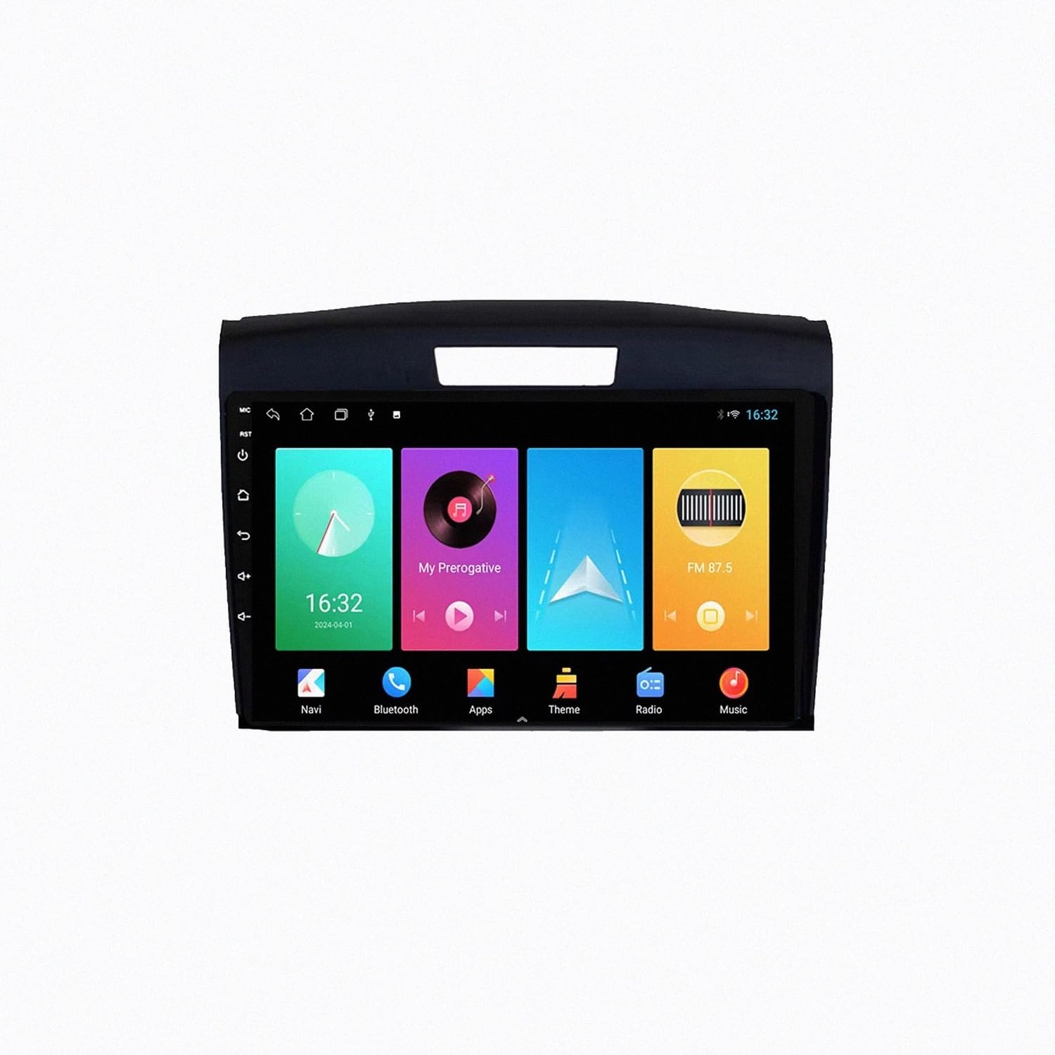 Radio Macchina Touch Screen per Honda CRV 2011-2015 Wireless Carplay Android Auto Stereo Auto Bluetooth Ips con Pantalla Táctil con Gps, 4 Nucleo 1G+32G