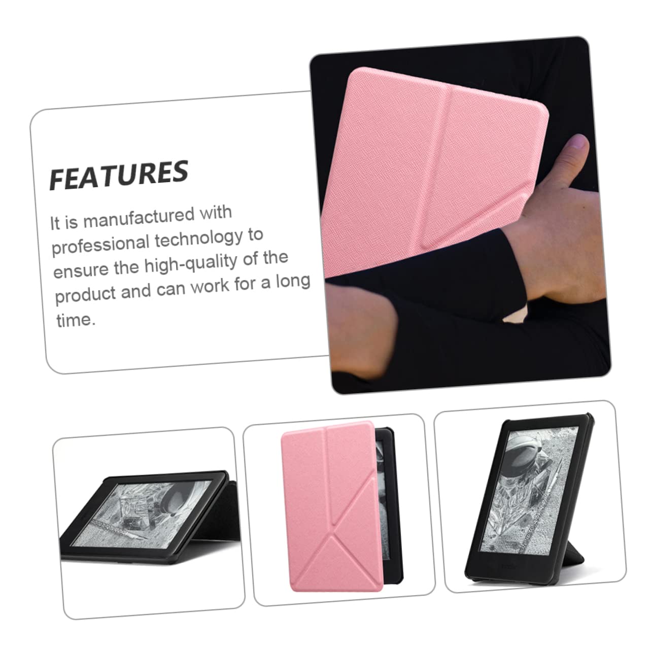 KOMBIUDA 3pezzi Custodia Protettiva Per-book Compatibile Con ª Generazione Design Semplice e Riattivazione Automatica Protezione Anti- e Comfort Per Lettura Mano