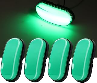 Biqing 4 unidades, 9 LED, color verde
