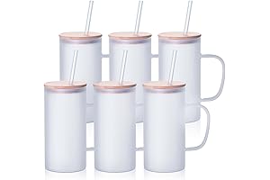Personalizable Sublimation 22 oz Frosted Beer Mugs with Lids and Straws for Holiday Printing