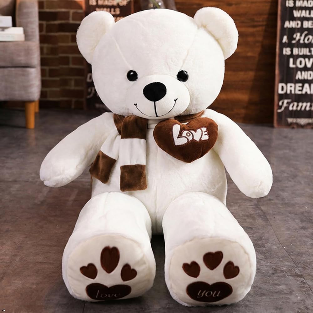 YunNasi Orso di Peluche Gigante Orsacchiotto Gigante | Morbido Peluche Giganti Bianco XL Bianca