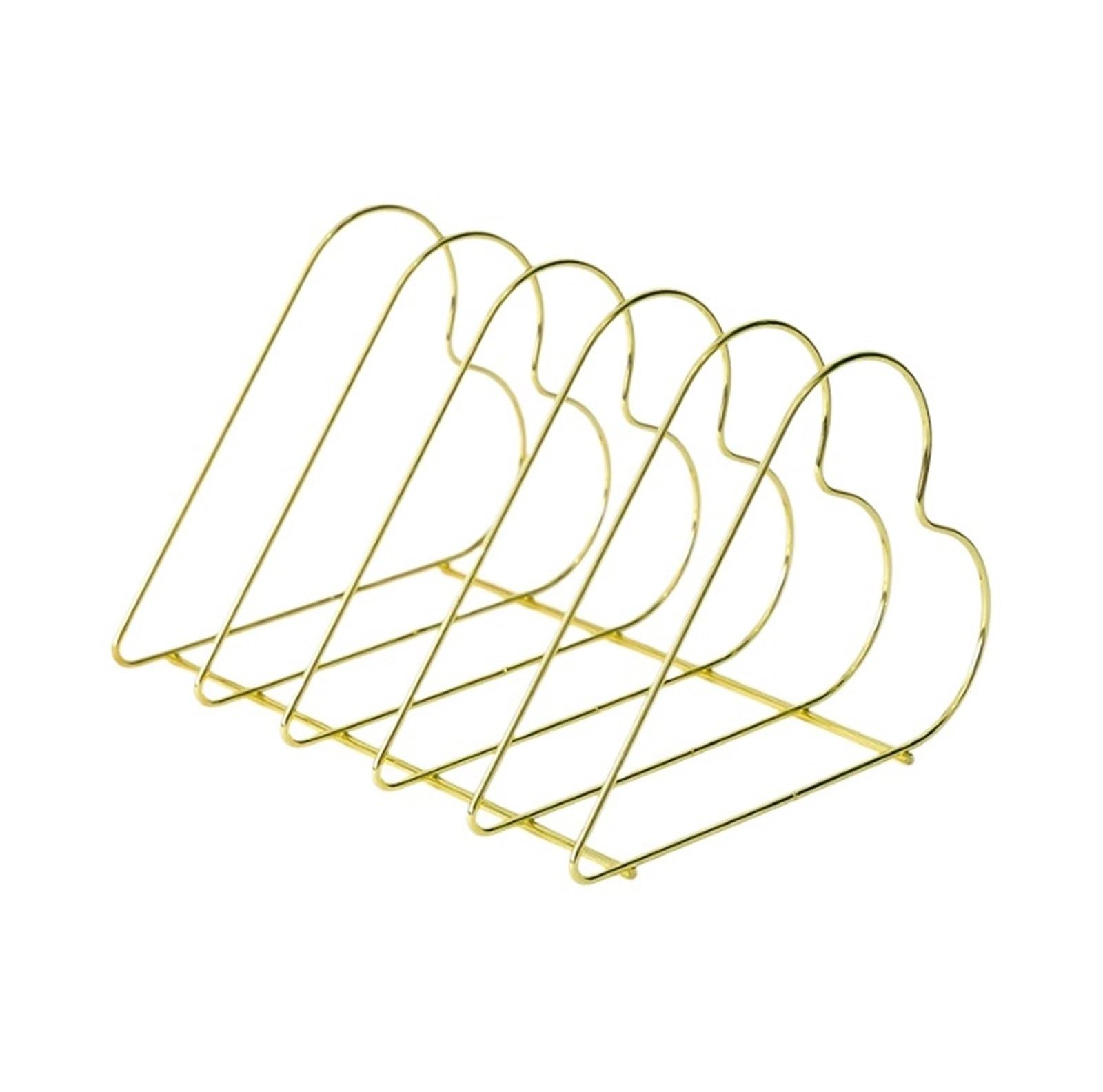 Ptasccne Iron Art Heart Shaped Magazine Rack Desktop Vertical File Magazine Holder for Home School Office Decor magazine rack