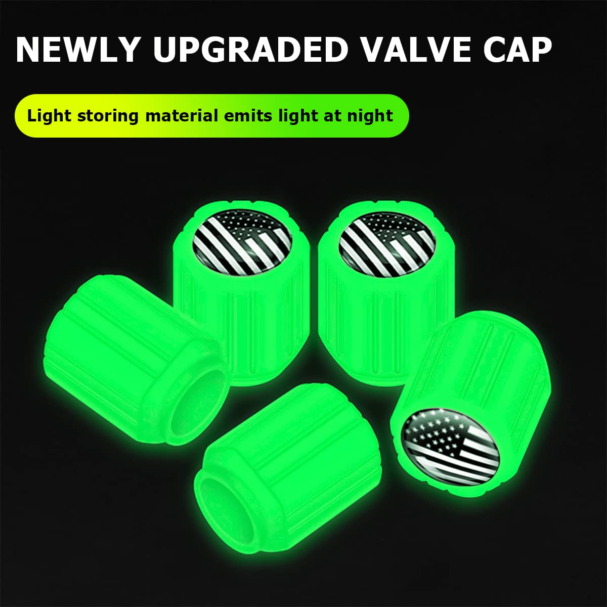 8pcs Universal Fluorescent Luminous Tire Valve Stem Covers Car Tire Valve Cap Fits Most Buses Suv Trucks Motorcycles Bicycles 8pcs Universal Fluorescent Luminous Tire Valve Stem Covers Car Tire Valve Cap Fits Most Buses Suv Trucks Motorcycles Bicycles