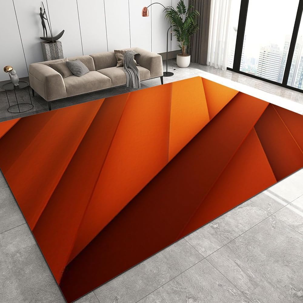 Tapis de zone pour chambre d'enfant et salon avec impression 3D géométrique