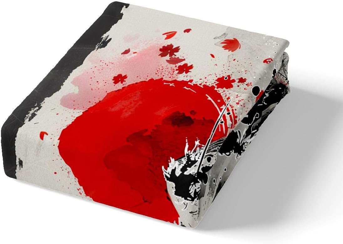 Feelyou Japanese Samurai Bed Sheet Set Boys Girls Twin Size Sunset image 5