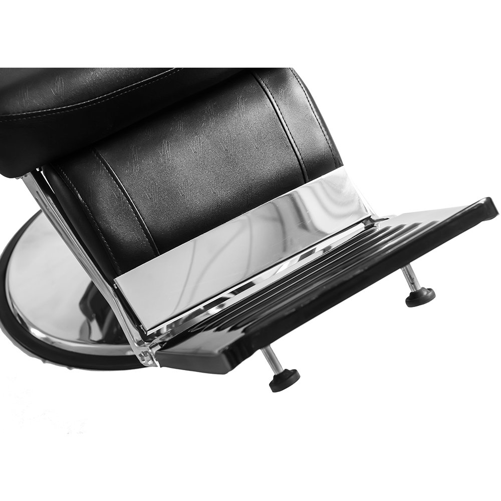 Poltrona da parrucchiere, sedia da parrucchiere idraulica reclinabile barbiere 360° per salone professionale, 110 x 70 x 100-113 cm (nero)