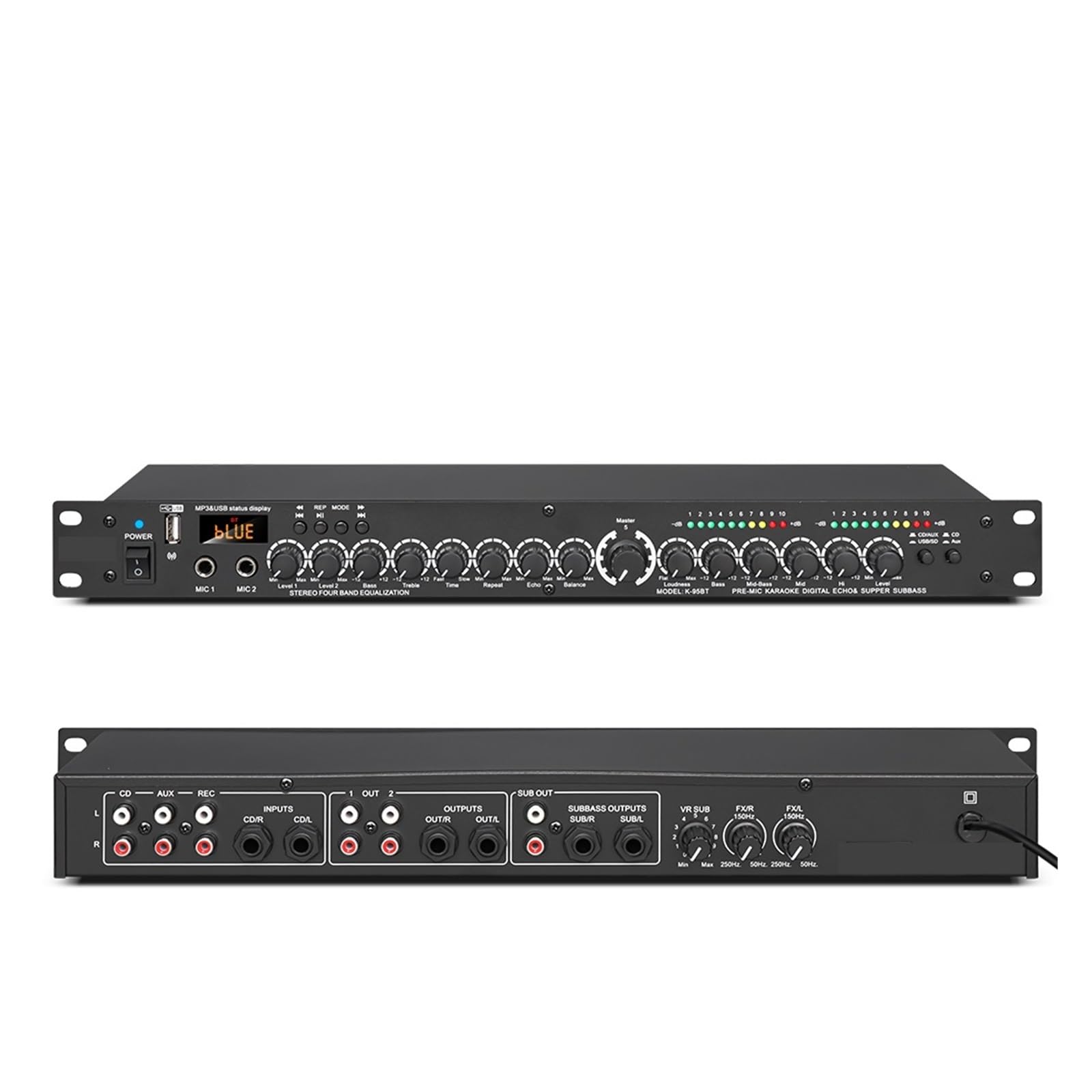 Professional Digital Reverberation Multi Effect DSP Processor Processor Equalizer