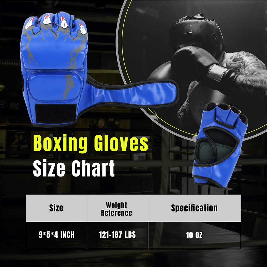Optifit® Boxing Gloves for Men Women with Wrist Wrap, PU MMA Gloves 2
