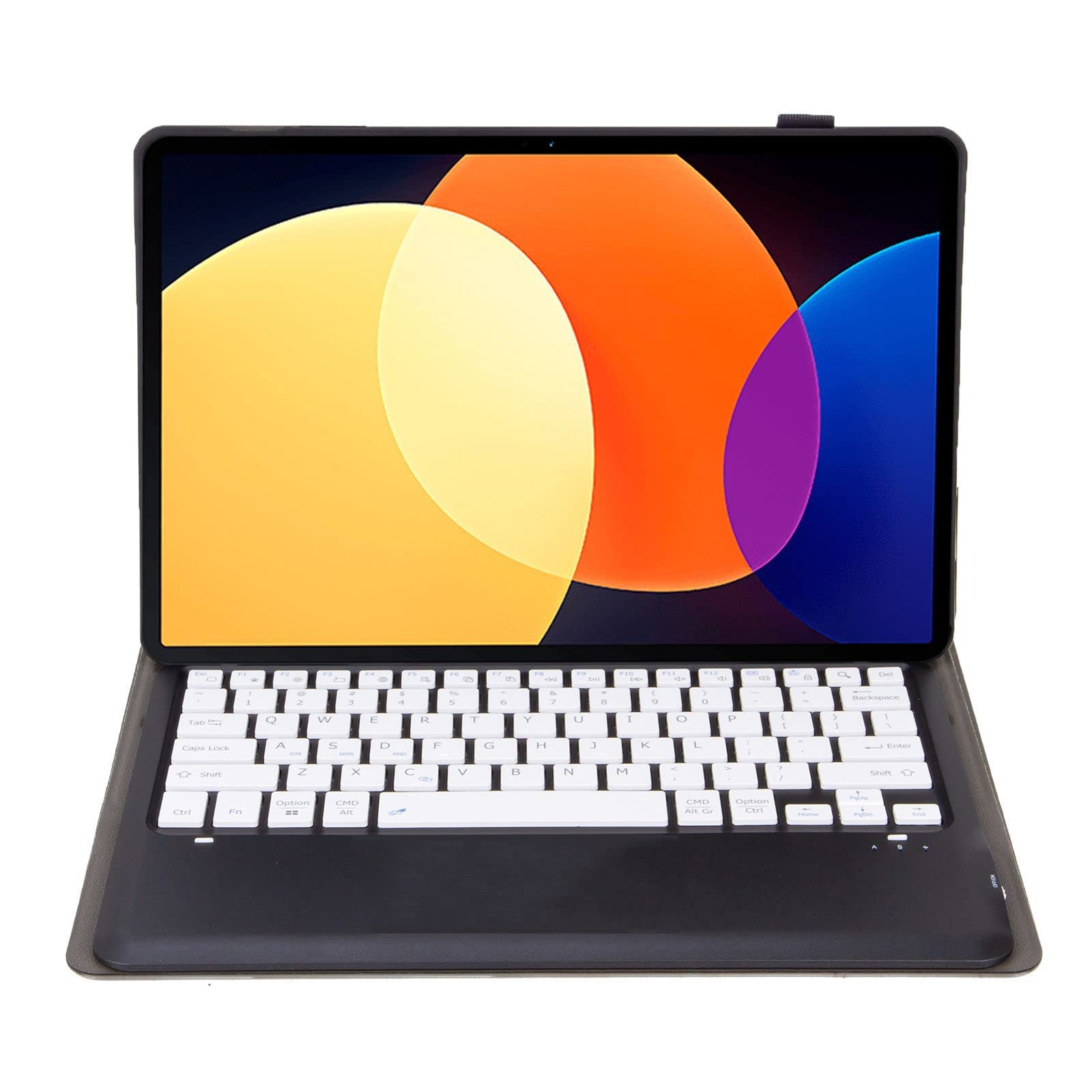 Etui z klawiaturą do Xiaomi Pad 6S Pro 12,4 cala, zdejmowana klawiatura Bluetooth z miękką tylną obudową TPU, czarny