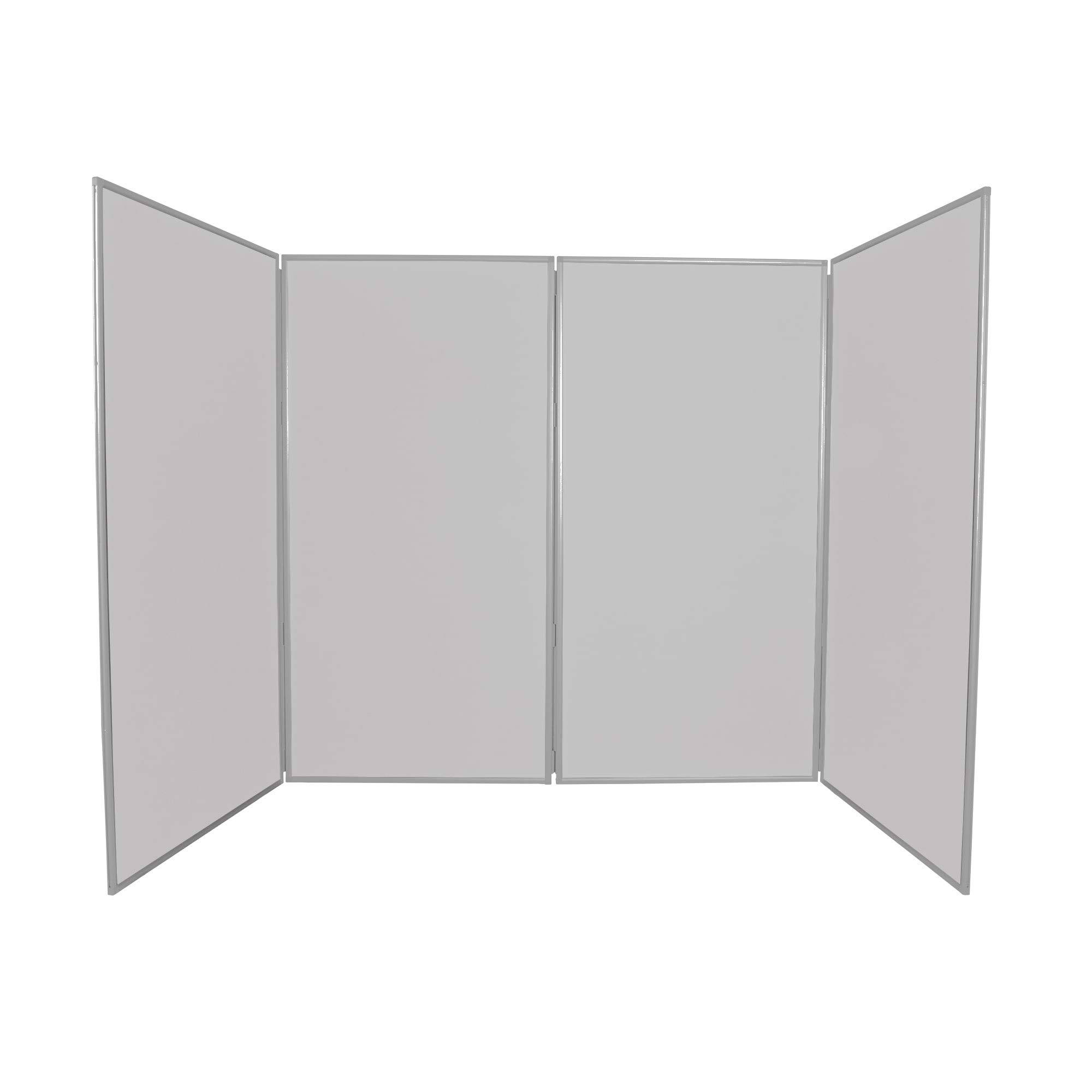 Panelwarehouse 4 Panel Jumbo Folding Display Board Stand, with Grey Frame, and Grey Nyloop Fabric - 3 Sizes & 8 Colours