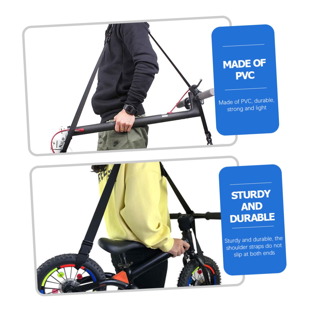 ULTECHNOVO Correa De Hombro para Scooter De 3 Piezas Correas De Transporte Multiusos Ajuste Cómodo.