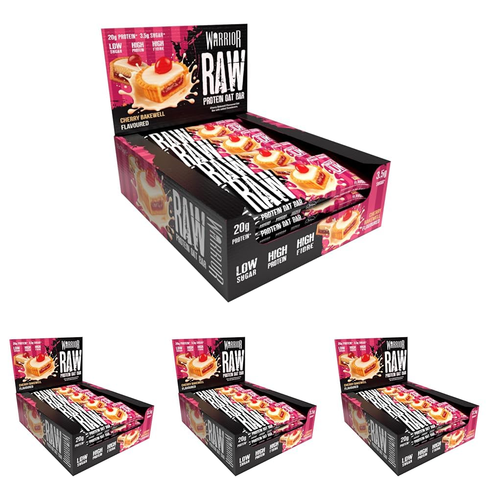 Warrior RAW Protein Bars 12 x 75g – 20g High Protein Bar, Low Sugar High Fibre Oat Protein Flapjack – Protein Snacks, Meal Replacement Bars (Chocolate Brownie) — view 44