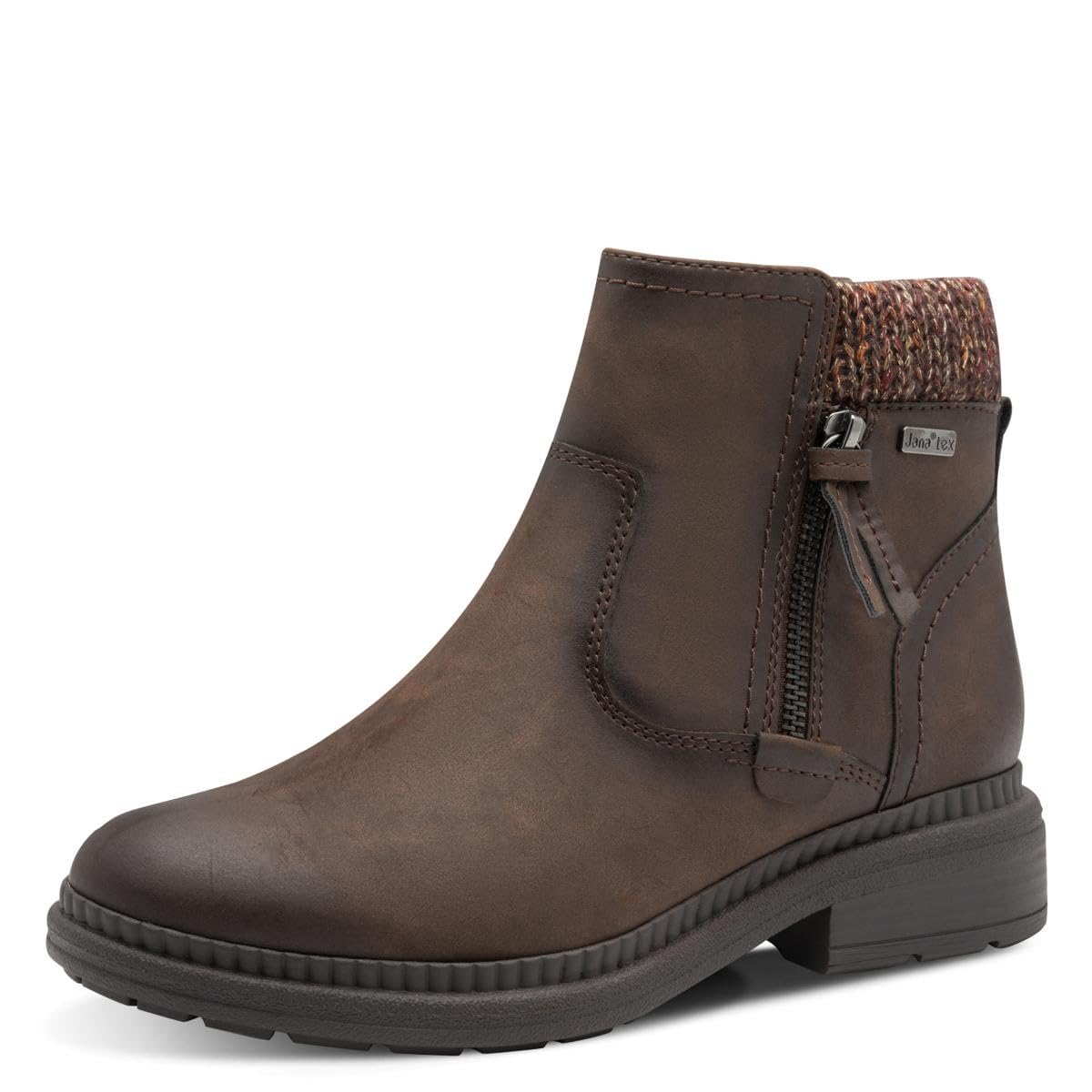 Jana Women’s Ankle Boots with Zip Vegan, Mocca, 4 UK