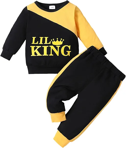 Yvowming Baby Boy Clothes Fall Clothes Truck Print Long Sleeve Pullover Tops + Pant Sets Toddler Winter Outfits