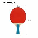 Vector X Combo Set of Table Tennis Rackets Rubber | Light Weight |Comfortable Grip |Wooden Material | Best Combo Set |(Pack of 2 Bats and 3 Balls) gallery image