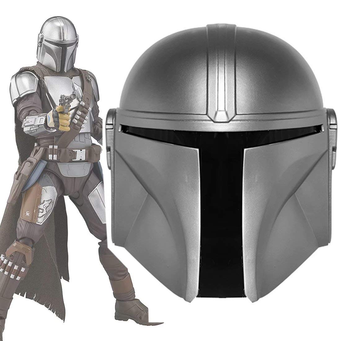 Buy Mandalorian Helmet with Electronic Voice Changer Metal PVC Full Head Deluxe Helmet Cosplay