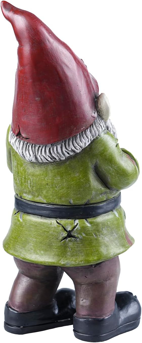 Zombie The Walking Dead Gnome Garden Statue Sculpture Scary Halloween Decoration - Resin, 10 Inches - Image 6