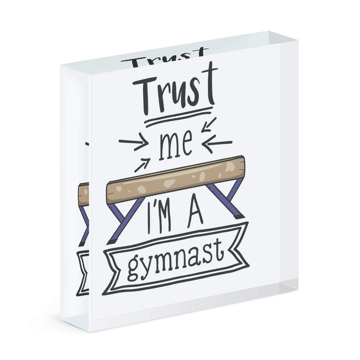 Gymnaste bloc photo acrylique pour protéger vos clichés sportifs sans cadre lourd
