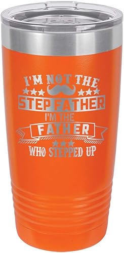 Miniatura 10 de IM NOT THE STEP FATHER PURPLE Vaso de bebida de 20 oz con pajita  Taza de viaje grabada con láser  Comparar con Yeti Rambler  Idea de regalo papá