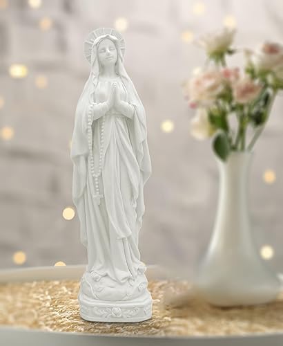 Miniatura 6 de PlentifulHome Figura decorativa de María, estatua católica de la Santísima Madre María y estilo italiano, regalos religiosos para mujeres, 10.98