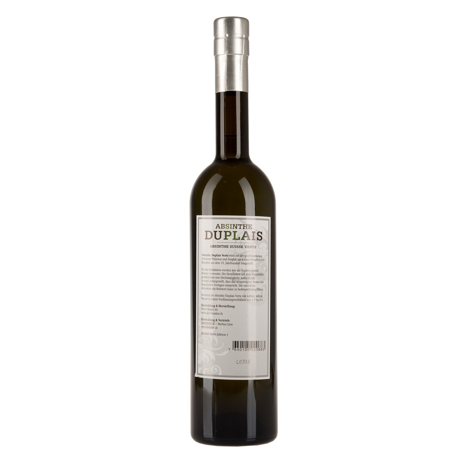 Absinthe Duplais Verte 0,7l 68%