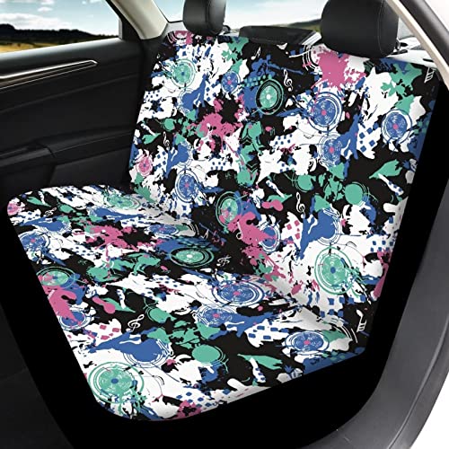 Image of Modysero Graffiti Print Automotive Seat Cover Full Set Custom Breathable Elastic Car Seat Cover for Women Soft Comfortable Vehicle Seat Protector Universal Fit Most Cars SUV Trucks