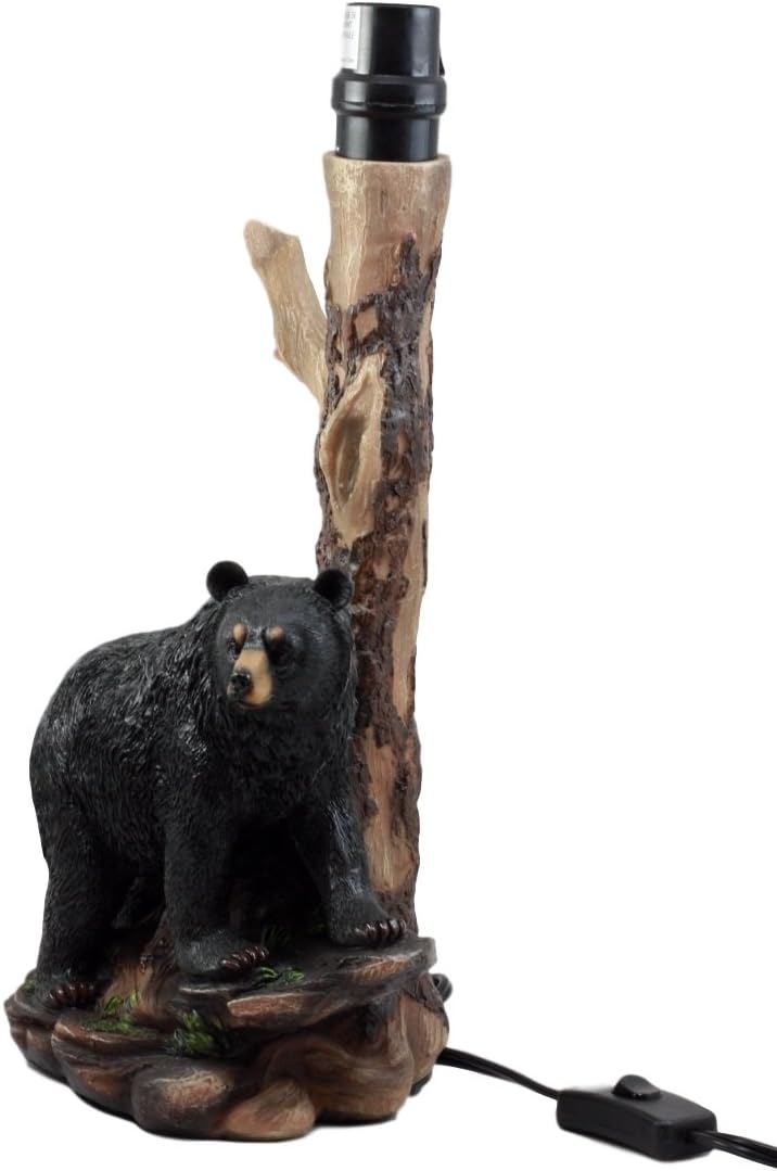Exclusive Discount 90% Price Ebros Gift Woodlands Rustic River Black Bear Desktop Table Lamp Statue Decor with Shade 20H Featured Product Ebros Gift Woodlands Rustic River Black Bear Desktop Table Lamp Statue Decor with Shade 20H