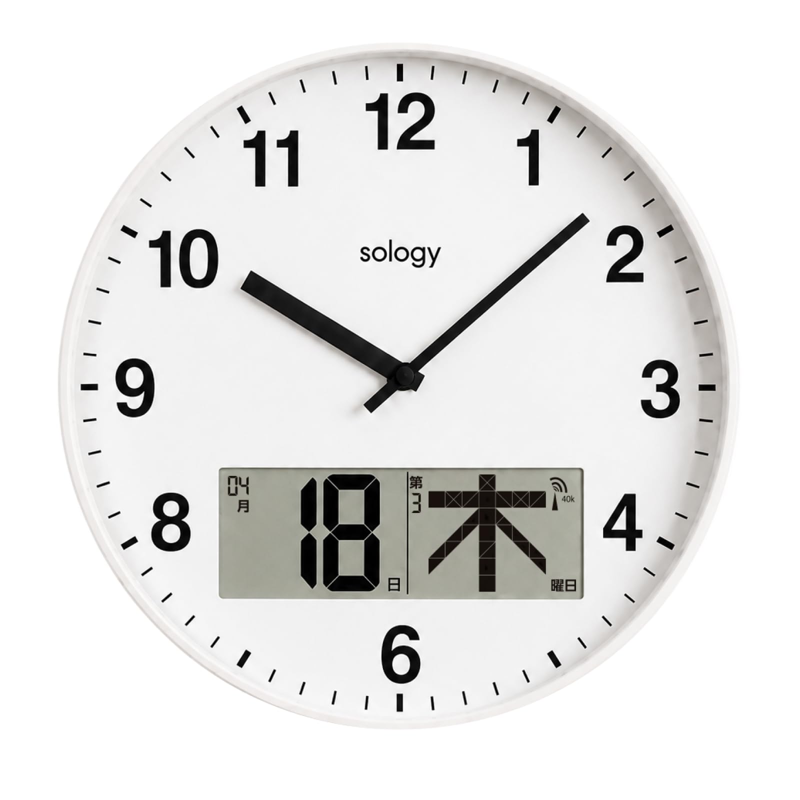 Amazon.co.jp: sology (ソロジー) 電波式 壁掛け時計 秒針なしの静音