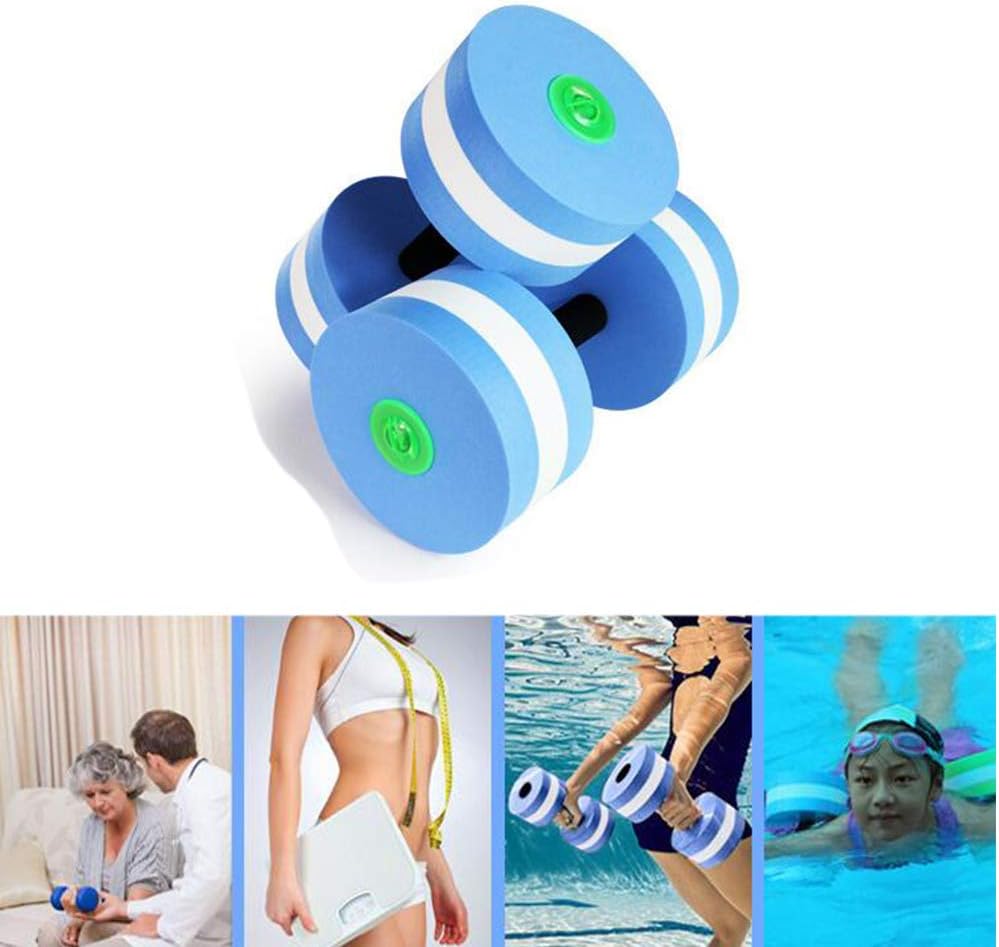 INOOMP 4 pcs Lightweight Aquatic Exercise Dumbells EVA Floating Dumbbell Water Aerobics Aquatic Barbell Swimming Durable Fitness Exercise Equipment