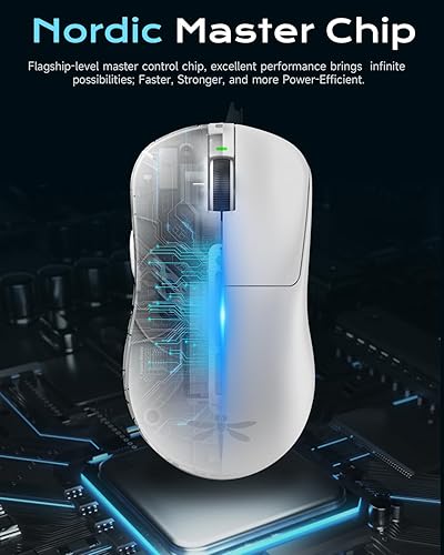 Miniatura 3 de VGN Dragonfly-Esports - Ratón inalámbrico para juegos, 1.73 oz, ultra ligero, sensor óptico de 26000 DPI, 6 botones programables, sondeo 4K, batería