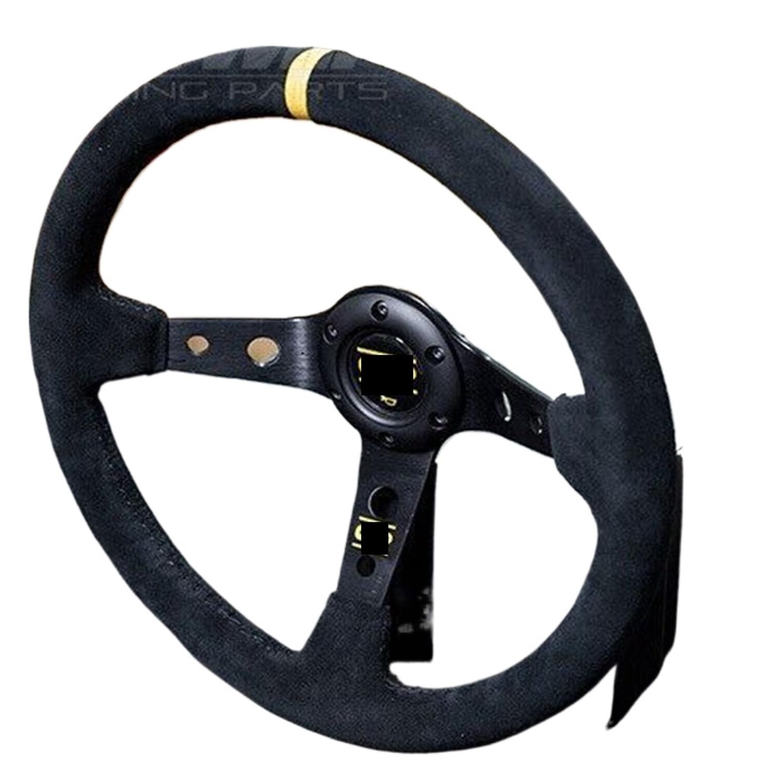 35,6 cm Drift Universal Rennlenkrad Auto Wildleder JDM Lenkrad Volantes für VW, Honda, Toyota, BMW, Nissan