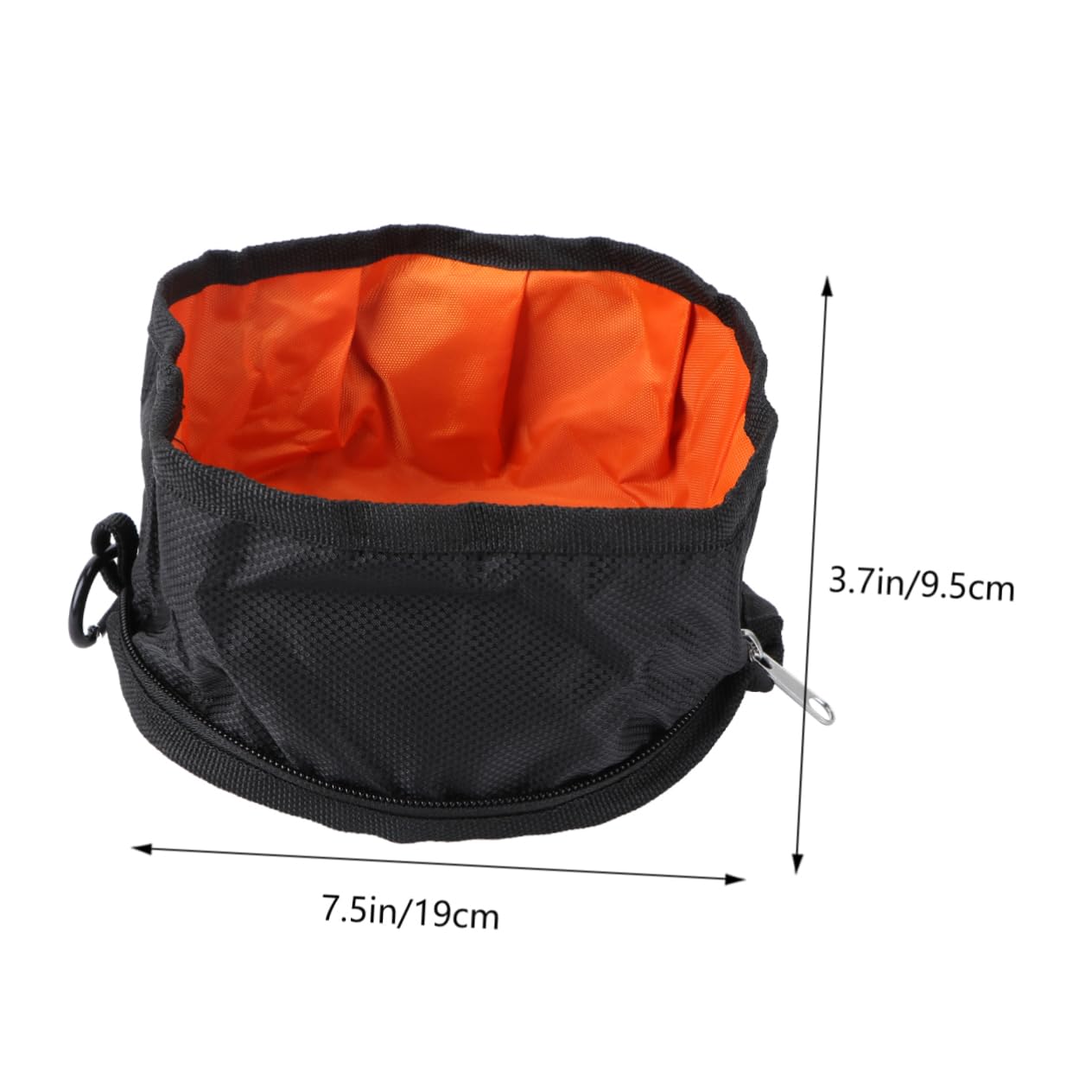 STOBOK Dog Bowl Portable Waterproof Stainless Steel 19x19cm Polyester Travel Bowl for Outdoor