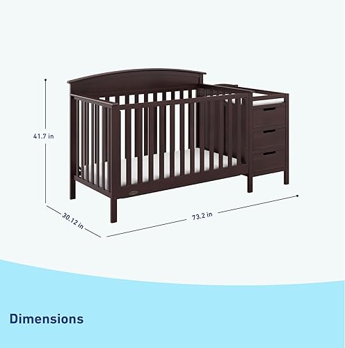 Vista 91 de Graco Benton - Cuna convertible 5 en 1 con cajón (negro) – Se convierte de cuna de bebé a cama infantil, sofá cama y cama de tamaño completo, se