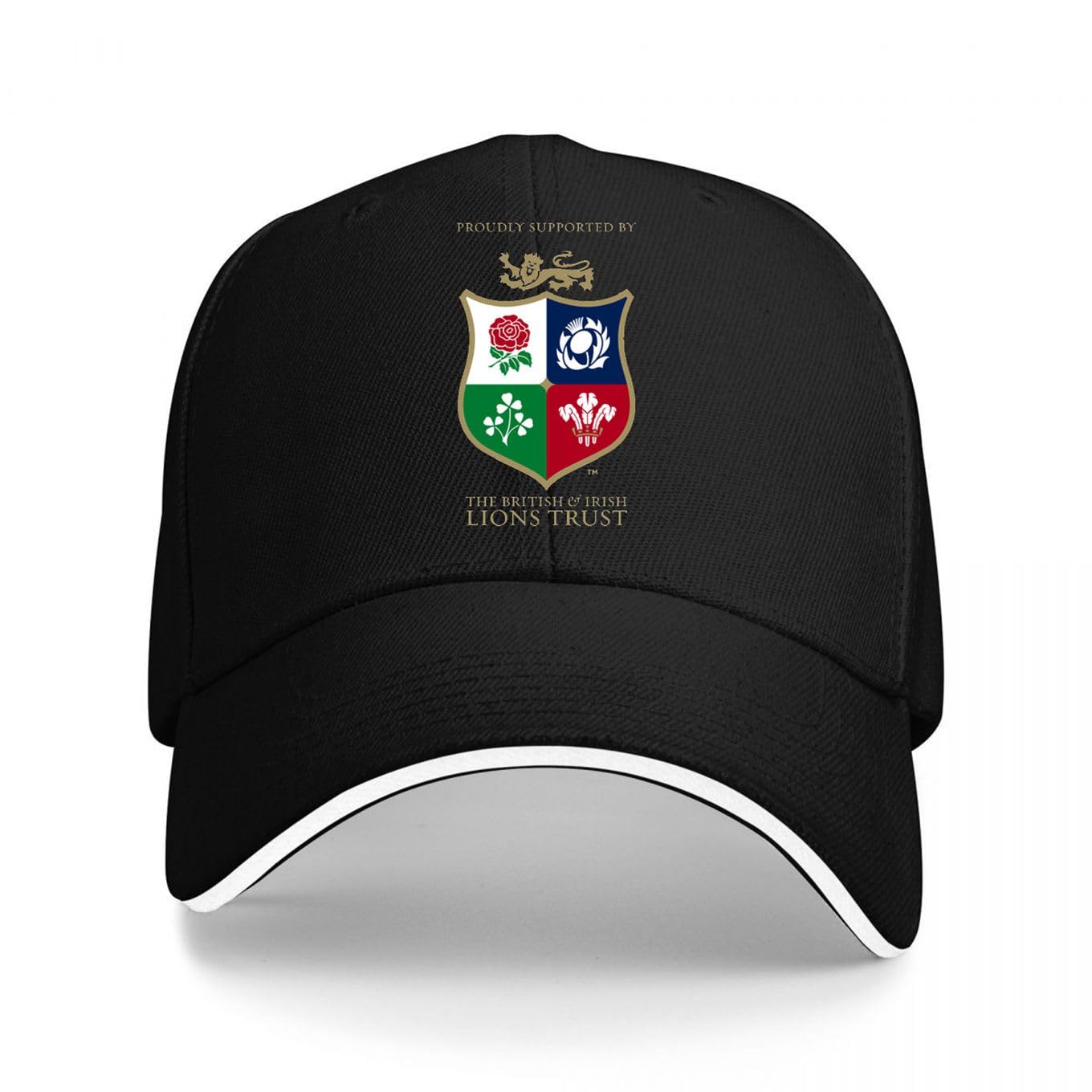 Inwedbw British & Irish Lions Black Unisex Adjustable Baseball Cap