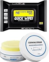 STL Shoe Cleaner Wipes 80 Pcs & Shoe Cleaning Cream 260GM with Sponge Combo Shoe Cleaning Kit for Sneakers, Canvas, Leather Shoes