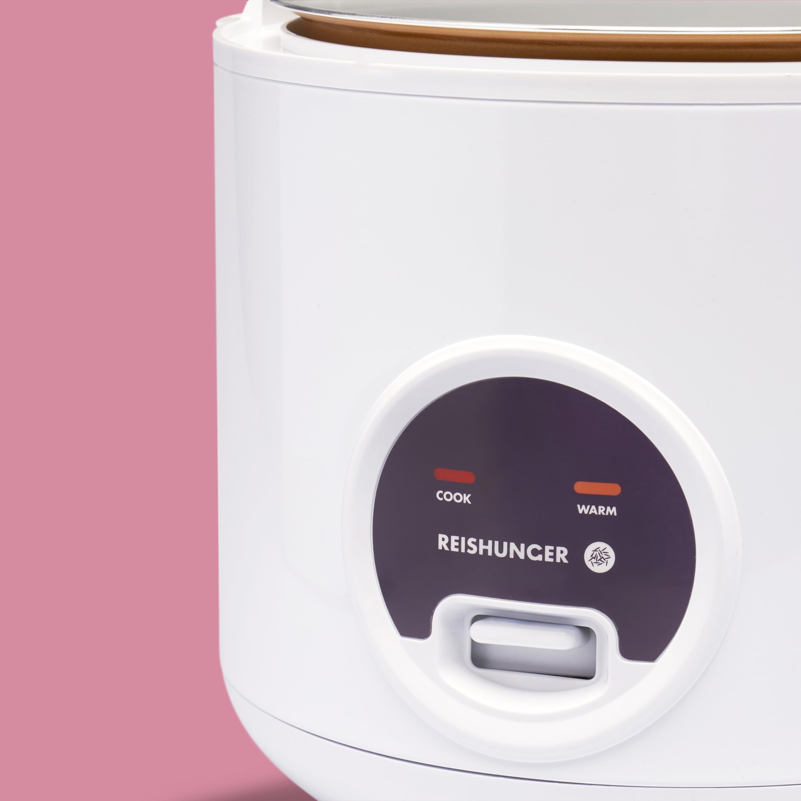 Reishunger Cuociriso Elettrico e Vaporiera con Funzione di Mantenimento del Caldo, Bianco - Per 1-6 Persone - Preparazione Rapida Senza Bruciature - Rivestimento Ceramico