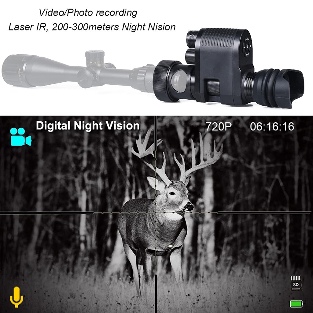 Mira telescópica infrarroja Monocular de visión Nocturna Digital, cámara de Video con Foto IR para una Oscuridad Completa, observación de Caza Nocturna al Aire Libre