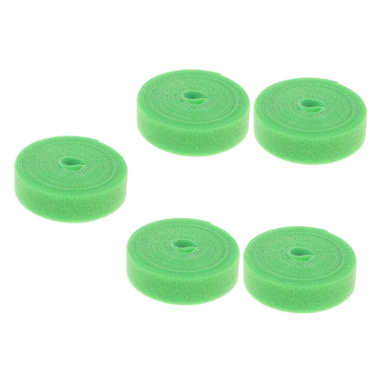 ibasenice 5 Series Vínculo Plantas Apoya Lazo De Planta Apoyo Jardinería Cinta Elástica para Atar Cinta De Amarre De Jardín Corbata De Horticultura Flores Ramas Cinta Nylon Verde 4 Rollos*5