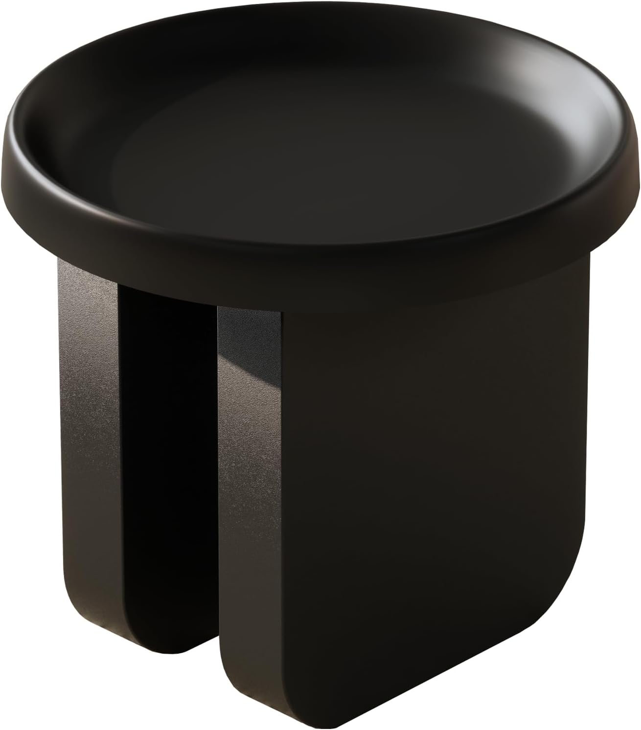 Round Side Table, Modern end Table,Metal Round Accent Table,Bedside Table,Small Circle Coffee Table for Living Room,Bedroom Black, Small Circle?19.3 X 19.7?in? 19.5 x 19.7 DAMAGED