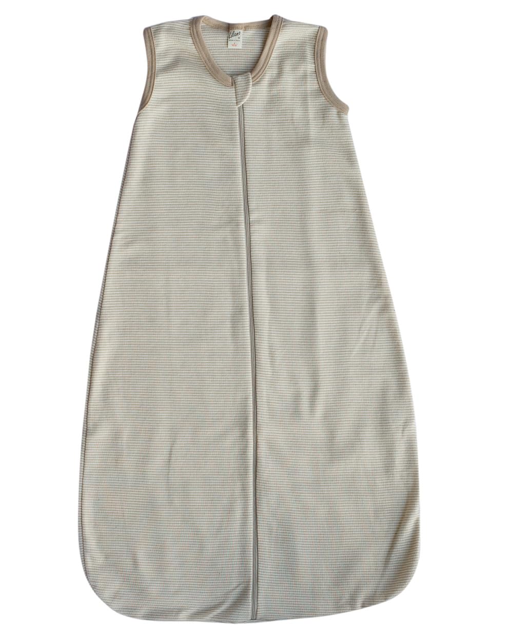 Lilano, Schlafsack Ringel ohne Arm, 70% Wolle (kbT), 30% Seide, 210 gr./m² (Sand/Natur, 3 (110 cm))