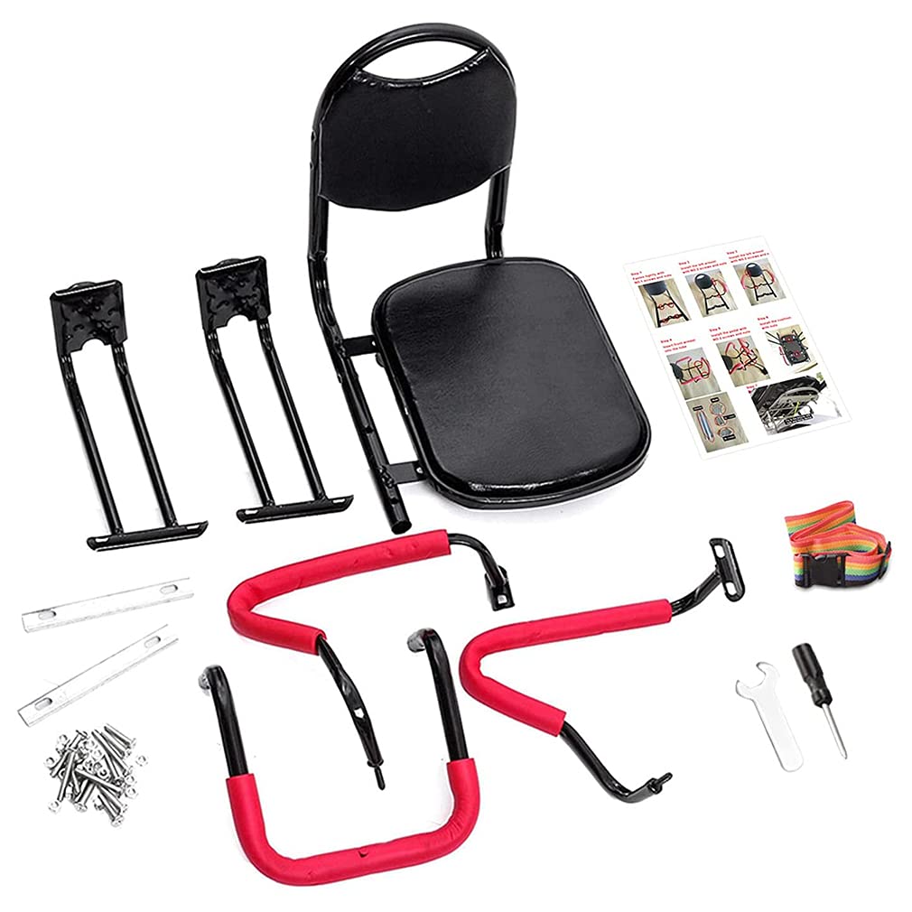 Siege Velo Enfant Arriere,SièGe ArrièRe De VéLo | avec Garde-Corps Dossier Et PéDale Ceinture De SéCurité Protective Nets SièGe Enfant Bicyclette SièGe SéCurité 2-7 Ans Enfant